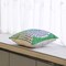 Deerlux 16" Handwoven Cotton Throw Pillow Cover with Ribbed Line Dots and Wave Border with Filler, Green QI004315.GN.K - alternate 6